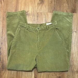J. Crew High-Rise Corduroy Straight Leg Pants-Olive Green-8P Great Pre OwnedCond